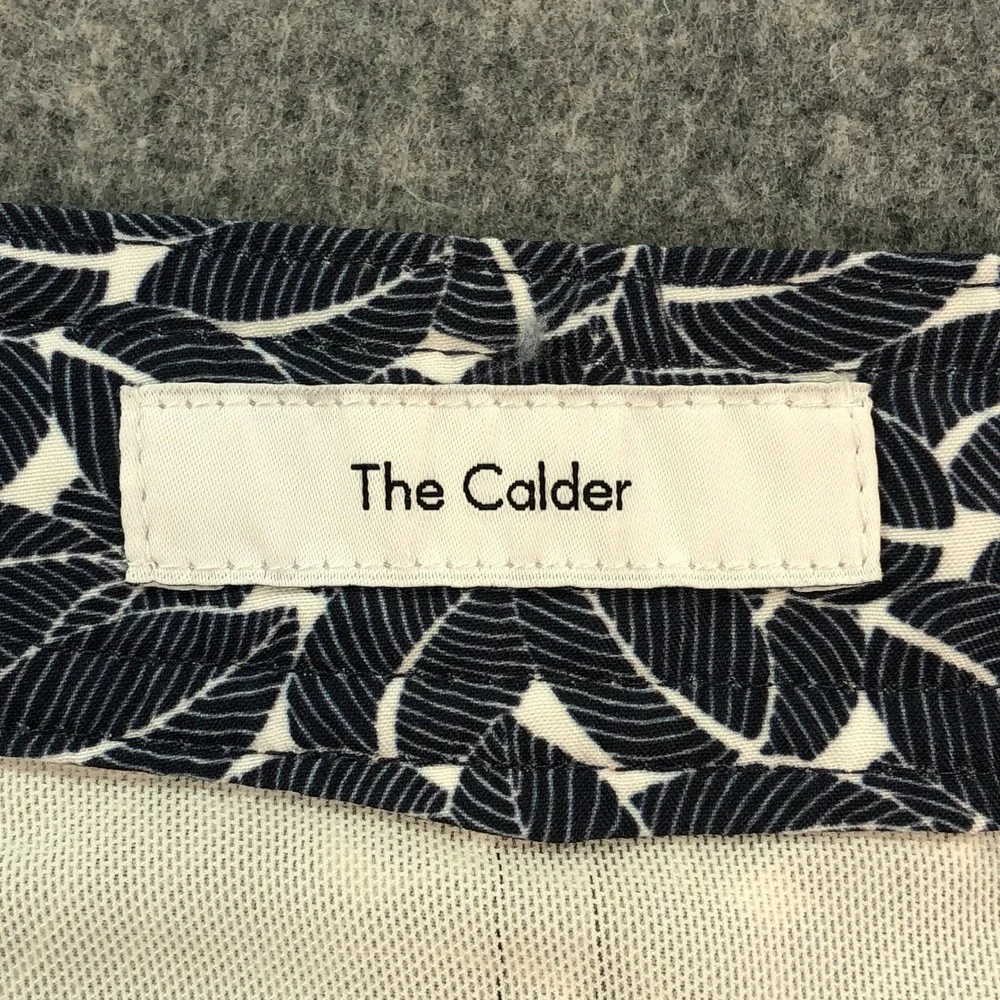 Onia The Calder Mens Swim Trunks XL Navy Leaf Pattern Stretch Beach Board Shorts